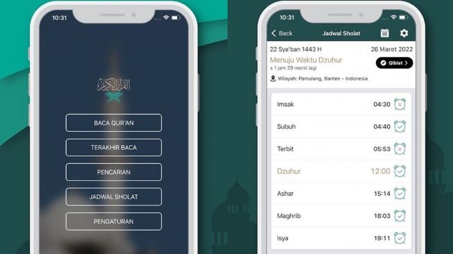 Aplikasi jadwal salat. (Google Play)