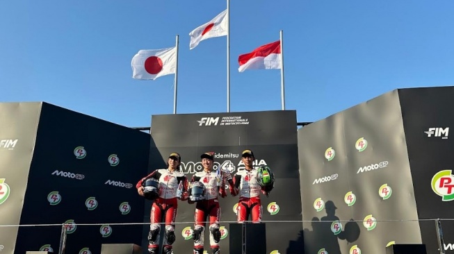 Pebalap Indonesia Bintang Pranata Sukma raih podium di Moto4 Asia Cup Buriram (Dok. AHM)