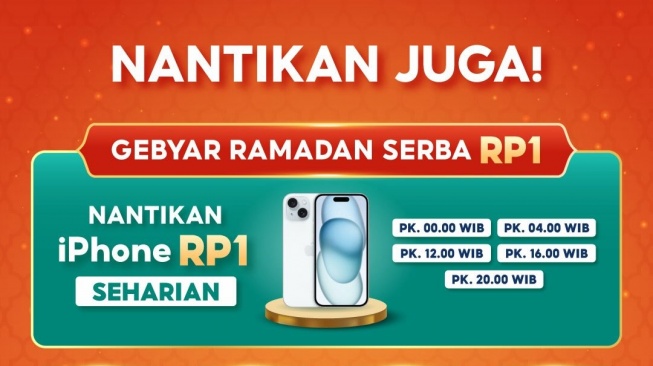 Shopee Midnight Sale 3 Maret 2026: iPhone 16 Pro Cuma Rp1, Mobil dan Motor Rp1.000, Catat Jamnya!