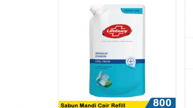 Lifebuoy Sabun Mandi Cair Refill Cool Fresh 800 gram