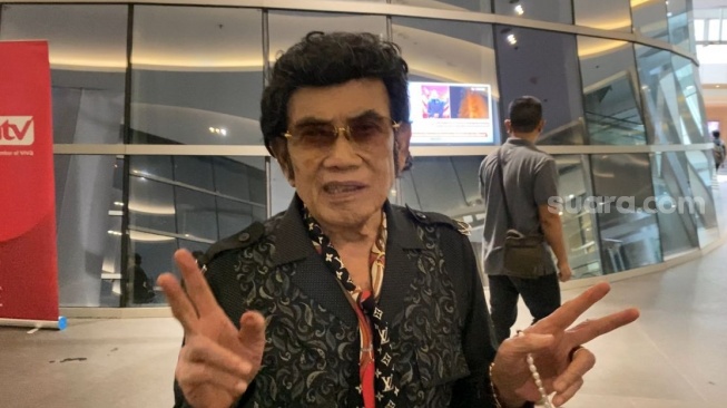Rhoma Irama di kawasan Kuningan, Jakarta Selatan pada Senin, 2 Maret 2026 [Suara.com/Tiara Rosana].