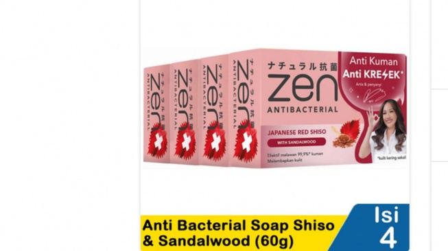 Zen Anti Bacterial Body Soap Shiso & Sandalwood 4x60 gram