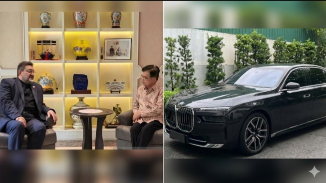 Bukan Prabowo atau Gibran, Dubes Iran Temui Jusuf Kalla Naik Mobil Mewah BMW