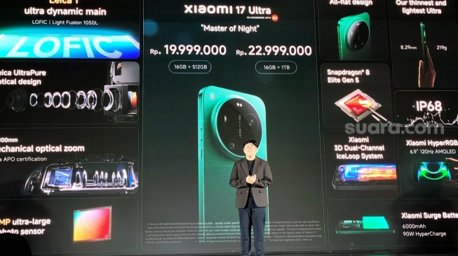 Peluncuran Xiaomi 17 Series di Jakarta, Selasa (3/3/2026). [Suara.com/Dythia]
