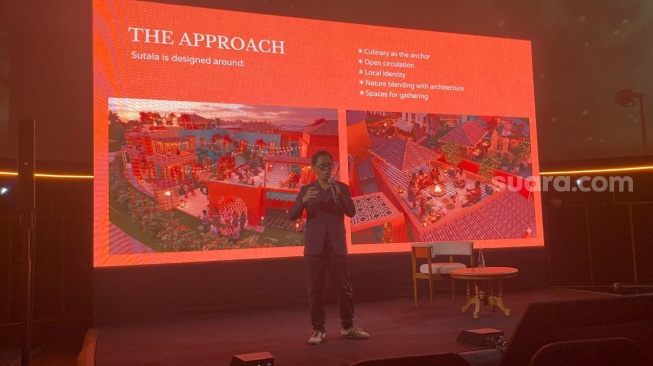 Proyeksi desain Sutala di Nuanu Creative City, Tabanan, Bali. [Suara.com/Rena Pangesti]