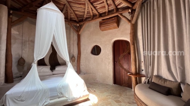 Detail kamar tipe Music Camp di Nuanu Creative City, Tabanan, Bali. [Suara.com/Rena Pangesti]