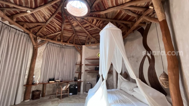 Detail kamar tipe Music Camp di Nuanu Creative City, Tabanan, Bali. [Suara.com/Rena Pangesti]