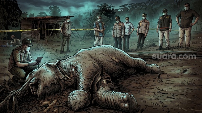 Ironi Berdarah Gajah Tesso Nilo: Dibantai di Hutan, Berakhir di Tangan Mafia Solo
