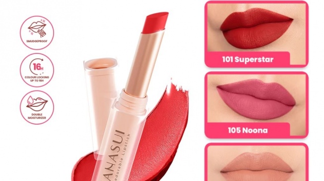 Lipstik Lebaran untuk usia 40-an. (Shopee)