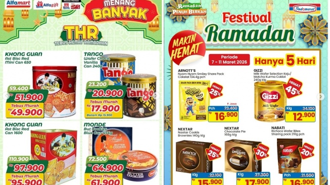 Promo Alfamart dan Indomaret Persiapan Hampers Lebaran 2026, Biskuit Kaleng Legendaris Jadi Murah