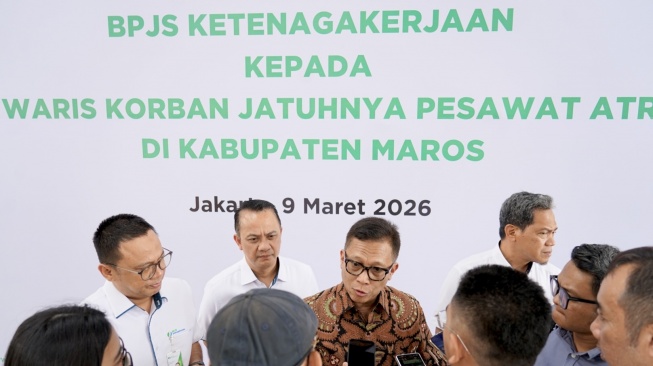 Direktur Utama BPJS Ketenagakerjaan Saiful Hidayat menyampaikan belasungkawa yang mendalam atas musibah yang menimpa para kru pesawat ATR 42-500 milik Indonesia Air Transport (IAT) (Dok: BPJS Ketenagakerjaan)