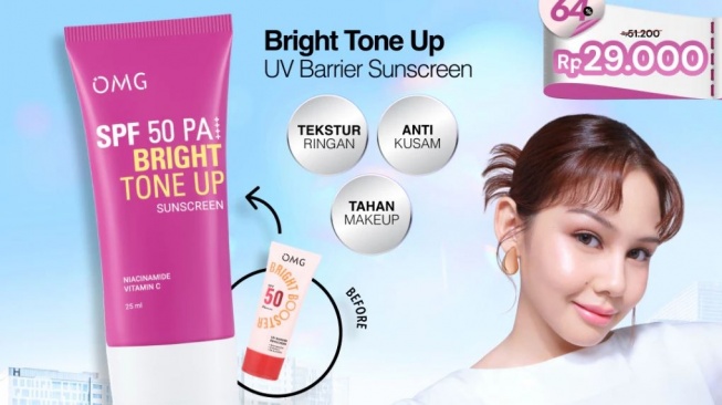 Sunscreen tone up. (Shopee)