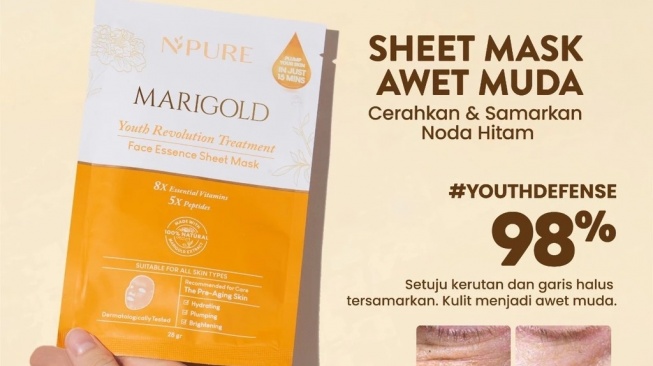 Npure Sheet Mask Marigold (Shopee/Npure Official Shop)