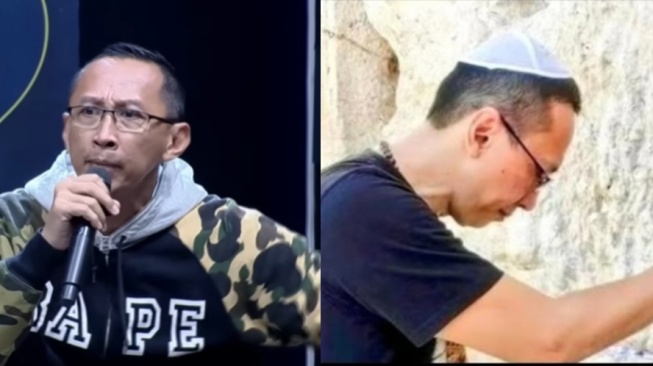 Viral Lagi Foto Abu Janda Doa di Tembok Ratapan, Banjir Hujatan: Ngakunya Sangat Islam