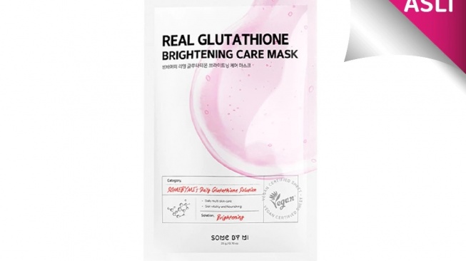 Some By Mi Real Glutathione Brightening Care Mask (Shopee/Viva Apotek Official Shop)