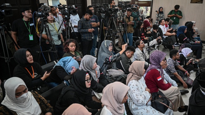 Suasana sidang putusan praperadilan atas penetapan tersangka Yaqut Cholil Qoumas oleh KPK di Pengadilan Negeri Jakarta Selatan, Jakarta, Rabu (11/3/2026). [ANTARA FOTO/Fauzan/bar]