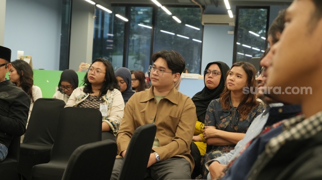 Suasana perayaan hari ulang tahun (HUT) ke-12 Suara.com di Gedung P46, Palmerah, Jakarta, Rabu 11 Maret 2026. [Suara.com / Novi]