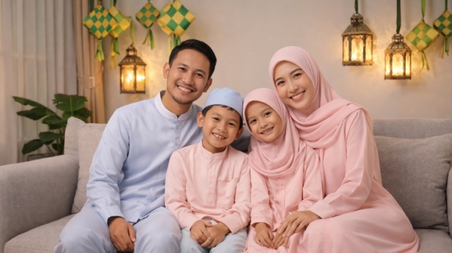 20 Ide Prompt Foto Studio Keluarga Lebaran yang Realistis, Hasilnya Profesional