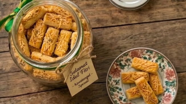 Ilustrasi Kue Kaastengel. (Dibuat dengan Gemini AI)