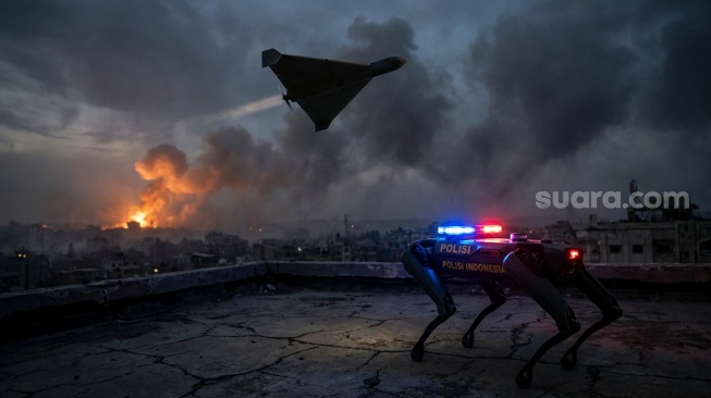 Rp320 Juta vs Rp3 M! Drone Iran Bikin Pusing AS, Robot Anjing Polri Buat Netizen Geleng-geleng