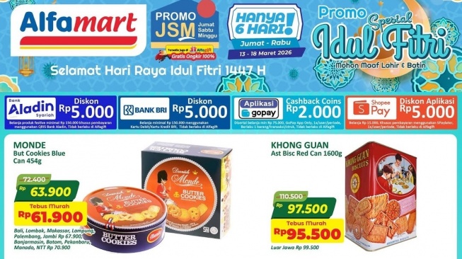 Promo JSM Alfamart Spesial Ramadan 13-18 Maret 2026: Sirup Marjan dan Kue Kaleng Banting Harga