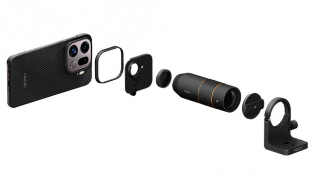 Tampilan Kit Fotografi pada Oppo Find X9 Pro. (Oppo)