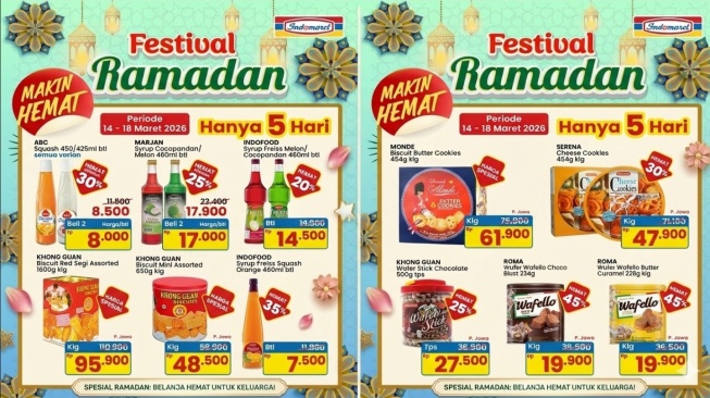 Sisa 3 Hari Promo Gila-gilaan Sirup dan Biskuit Lebaran di Indomaret, Khong Guan Turun Harga Drastis
