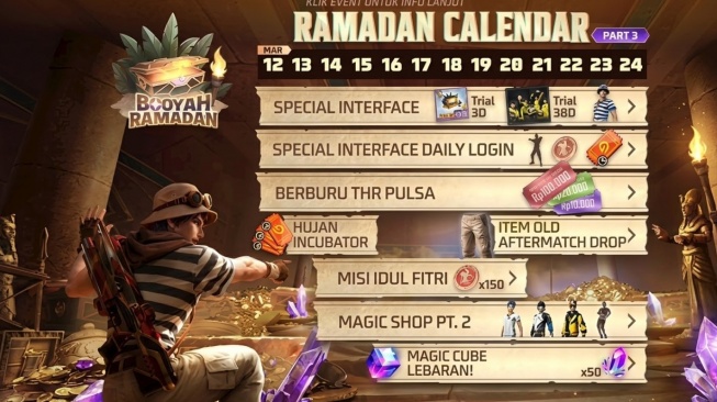 35 Kode Redeem FF 17 Maret 2026, Persiapan Mystery Shop Spesial Lebaran
