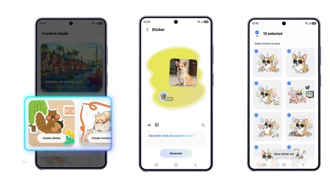 Cara membuat stiker di Samsung Galaxy S26 Ultra. [Samsung]
