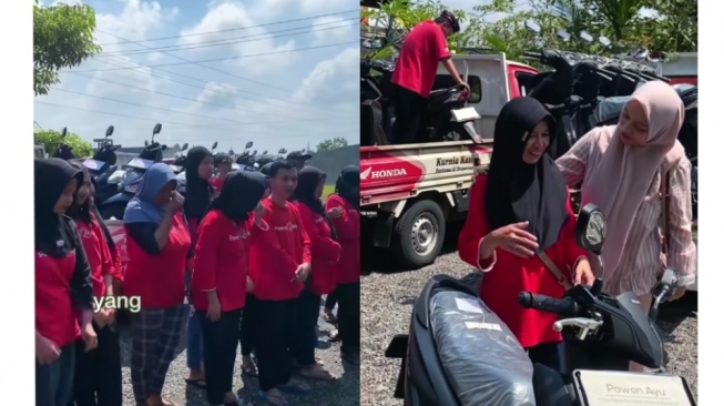 Viral, Pemilik Restoran Pawon Ayu Kartasura Beri THR Motor Buat 29 Karyawan