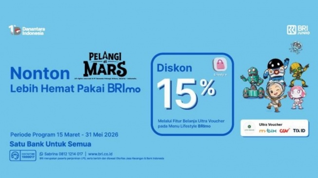 Nonton lebih Hemat Pelangi di Mars pakai BRImo. (Dok: BRI)