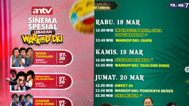 Jadwal Tayang Film Spesial Lebaran di TV, Paling Banyak Trans 7