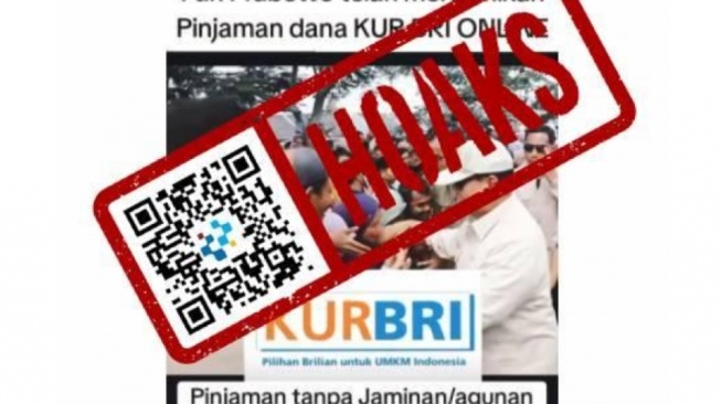[HOAKS] Presiden Prabowo Resmikan KUR BRI Tanpa Agunan