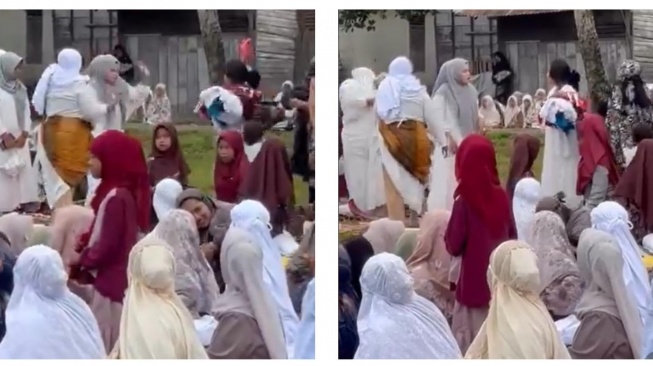 Ibu-Ibu Baku Hantam di Tengah Khotbah Idulfitri, Diduga Dipicu Masa Lalu