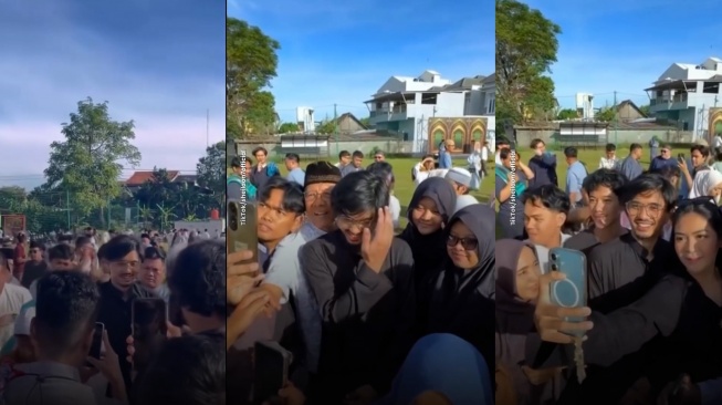 Rayakan Lebaran, Duta Sheila On7 Diserbu Fans Usai Salat Id