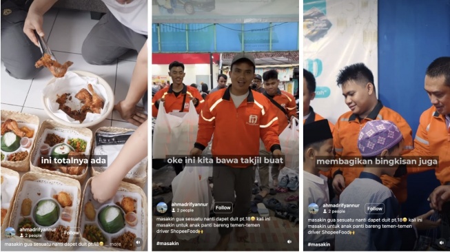 Mitra Pengemudi mempersiapkan dan berbagi makanan serta takjil di panti asuhan (Dok: Istimewa)