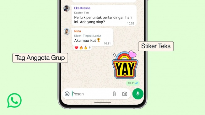 Stiker Teks WhatsApp. [WhatsApp]