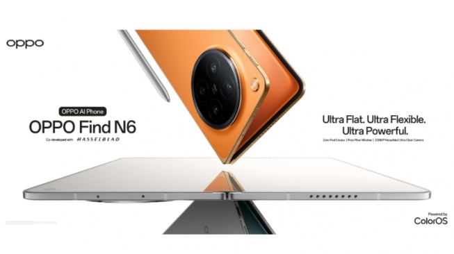 OPPO Find N6 Hadir, HP Lipat dengan Layar Nyaris Tanpa Bekas Lipatan