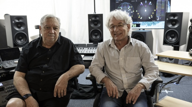 Eric Schilling (kiri) dan Herbert Waltl (kanan) di mediaHYPERIUM. [Neumann]