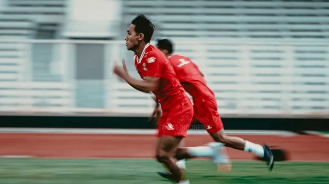Para pemain Timnas Indonesia menjalani latihan intensif jelang menghadapi Saint Kitts and Nevis di FIFA Series 2026 di Jakarta. [Dok. KitaGaruda]