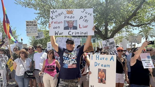 Jutaan Rakyat AS Demo Massal, Aksi "No Kings" Tuntut Donald Trump Mundur dari Presiden