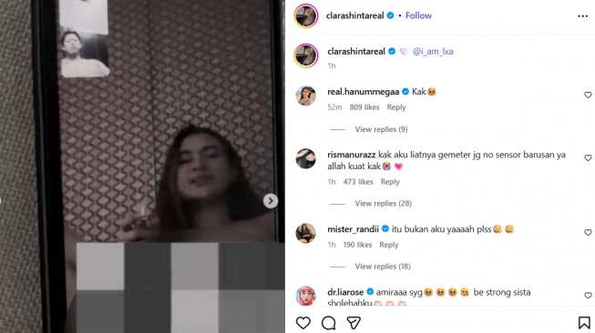 Clara Shinta bongkar skandal suami VCS dengan perempuan lain [Instagram]