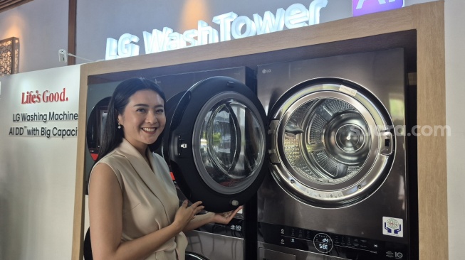 LG WashTower 25 Kg Resmi: Mesin Cuci AI Canggih dengan TurboWash dan ThinQ