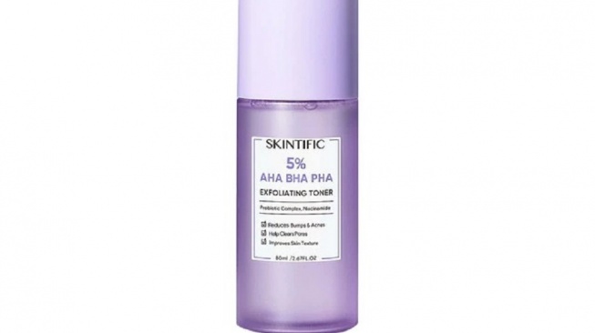 Skintific 5% AHA BHA PHA Exfoliating Toner (Shopee)