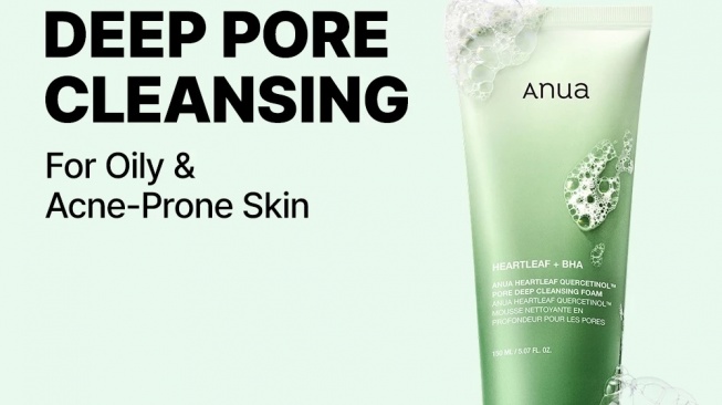 ANUA Heartleaf Quercetinol Pore Deep Cleansing Foam (Shopee/Anua Official Shop)