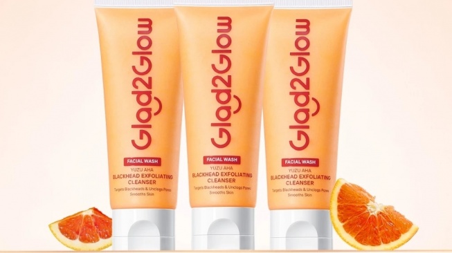Glad2Glow Yuzu AHA Blackhead Exfoliating Cleanser (Shopee/Glad2Glow Official Store)