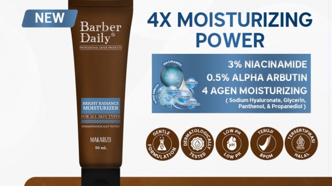Barber Daily Bright Radiance Moisturizer (Shopee/Makarizo Official Shop)