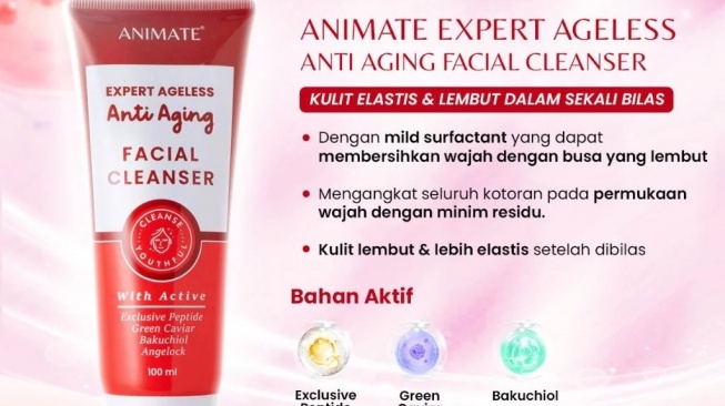 Animate Expert Ageless Anti Aging Facial Cleanser (Shopee/Animate Official Shop)