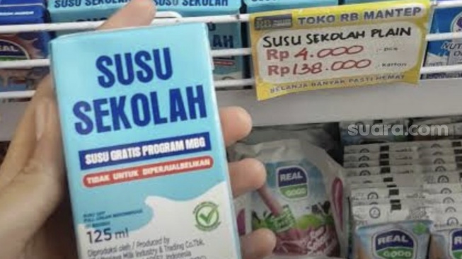 Susu MBG viral dijual di minimarket [Ist]