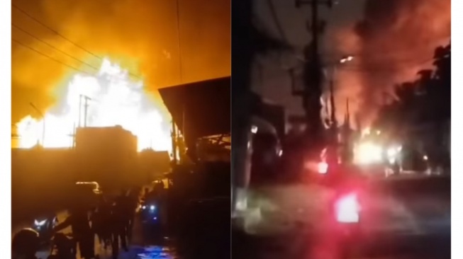 Gudang Elpiji di Bekasi Meledak dan Terbakar, Warga Panik Berhamburan